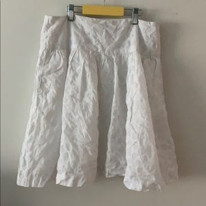 Club Monaco side zip white skirt